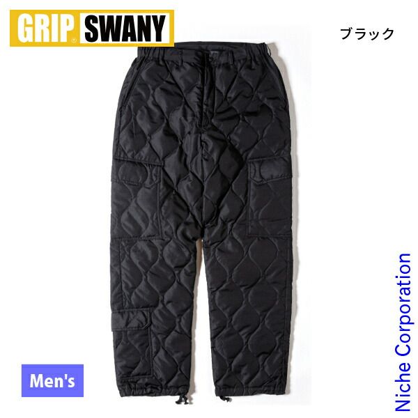 グリップスワニー TAIONx GRIP SWANY ダウン カーゴパンツ TAION-GPS-PT01 BK ブラック XL