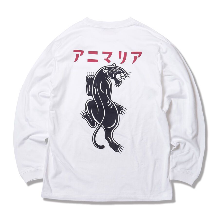 XXLサイズ ANIMALIA アニマリア PANTHER L/S TEE T-SHIRTS (WHITE) TS