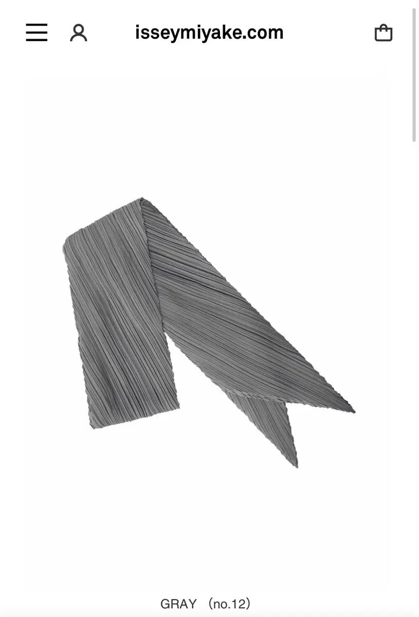 【極美品】プリーツプリーズ　イッセイミヤケ　ベーシックスカーフ　ライトグレー BASIC SCARF – isseymiyake.com