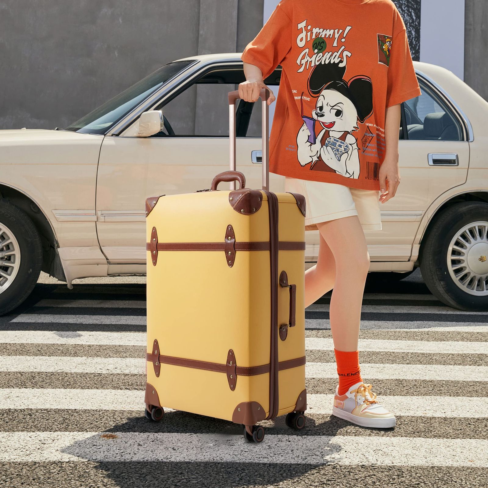 おしゃれトランクスーツケース可愛い