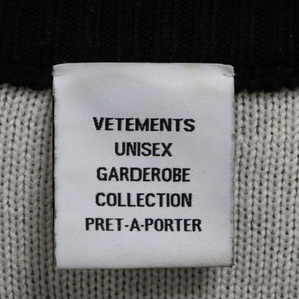 VETEMENTS (ヴェトモン) GIANT LOGO JACQUARD OVERSIZED KNIT