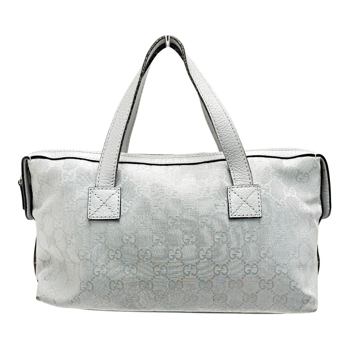 GUCCI メタリックシルバー ハンドバッグ