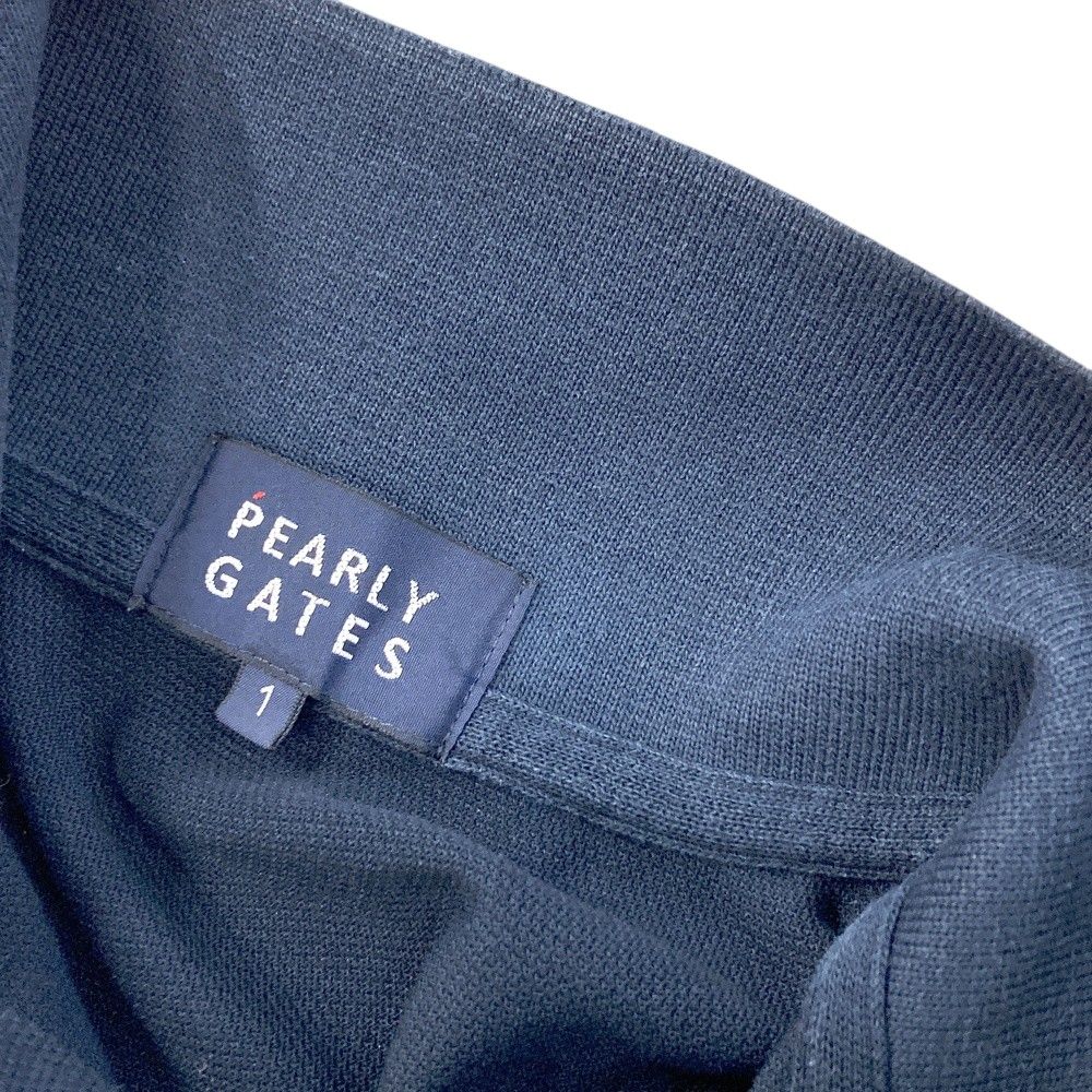 サイズ：1 PEARLY GATES パーリーゲイツ  半袖ワンピース ニコちゃん 総柄 ネイビー系 [240101496964] ゴルフウェア レディース ストスト PEARLY GATES パーリーゲイツ 半袖ワンピース ニコちゃん