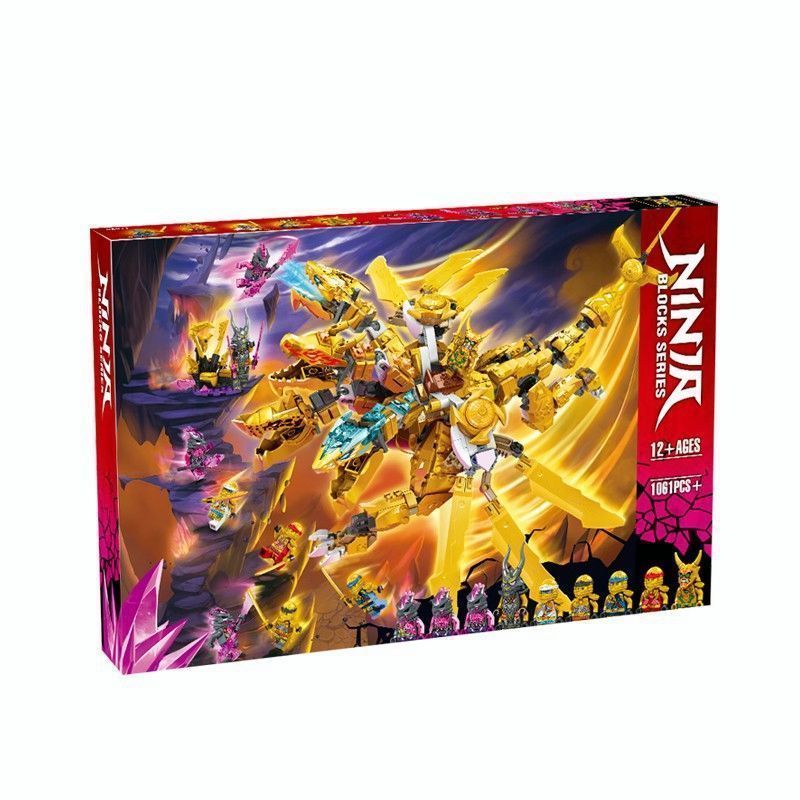 ニンジャゴーシリーズ 互換ブロック 黄金ドラゴンver. 立体作成キット 新年贈り物 創造力育む 7014対応モデル パーツ拡張 安全認証済み xzds0505