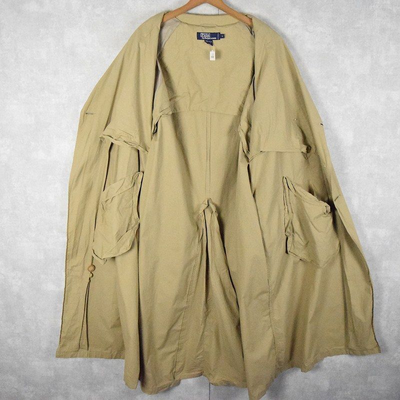 90's POLO Ralph Lauren 一枚袖 コットンポプリントレンチコート M