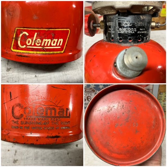 Coleman コールマン ランタン 1953年2月 200A ブラックバンド サンシャイングローブ 素焼きバーナー 整備済み - メルカリ