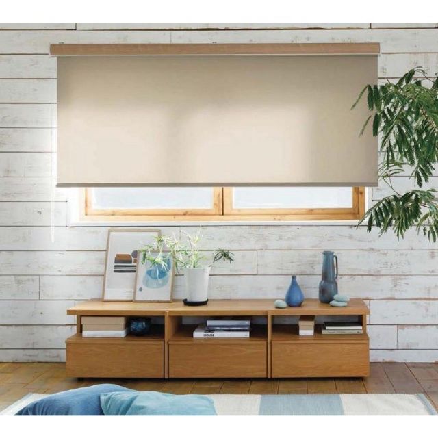 ロールスクリーン ベーシック生地 小窓用 プルコート式 特注サイズ W：30～50cm × H：81～120cm LIXIL リクシル TOSTEM トステム