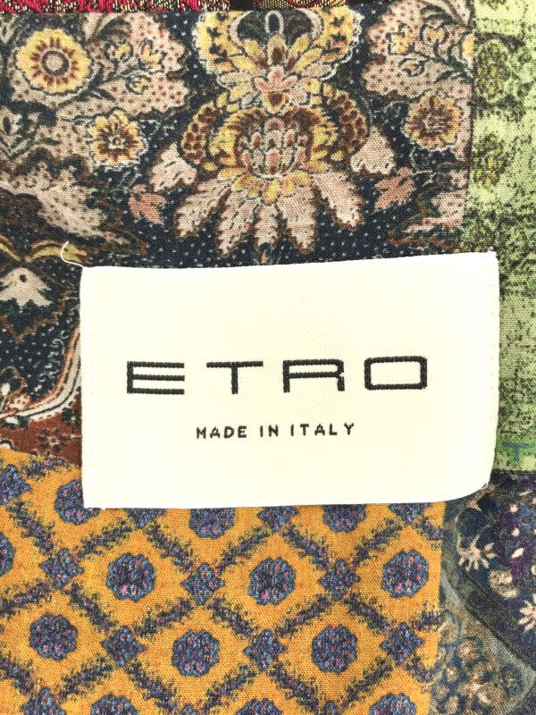 ETRO エトロ 18AW ハウンドトゥースチェック ウール2Bテーラードジャケット ブラウン系 46