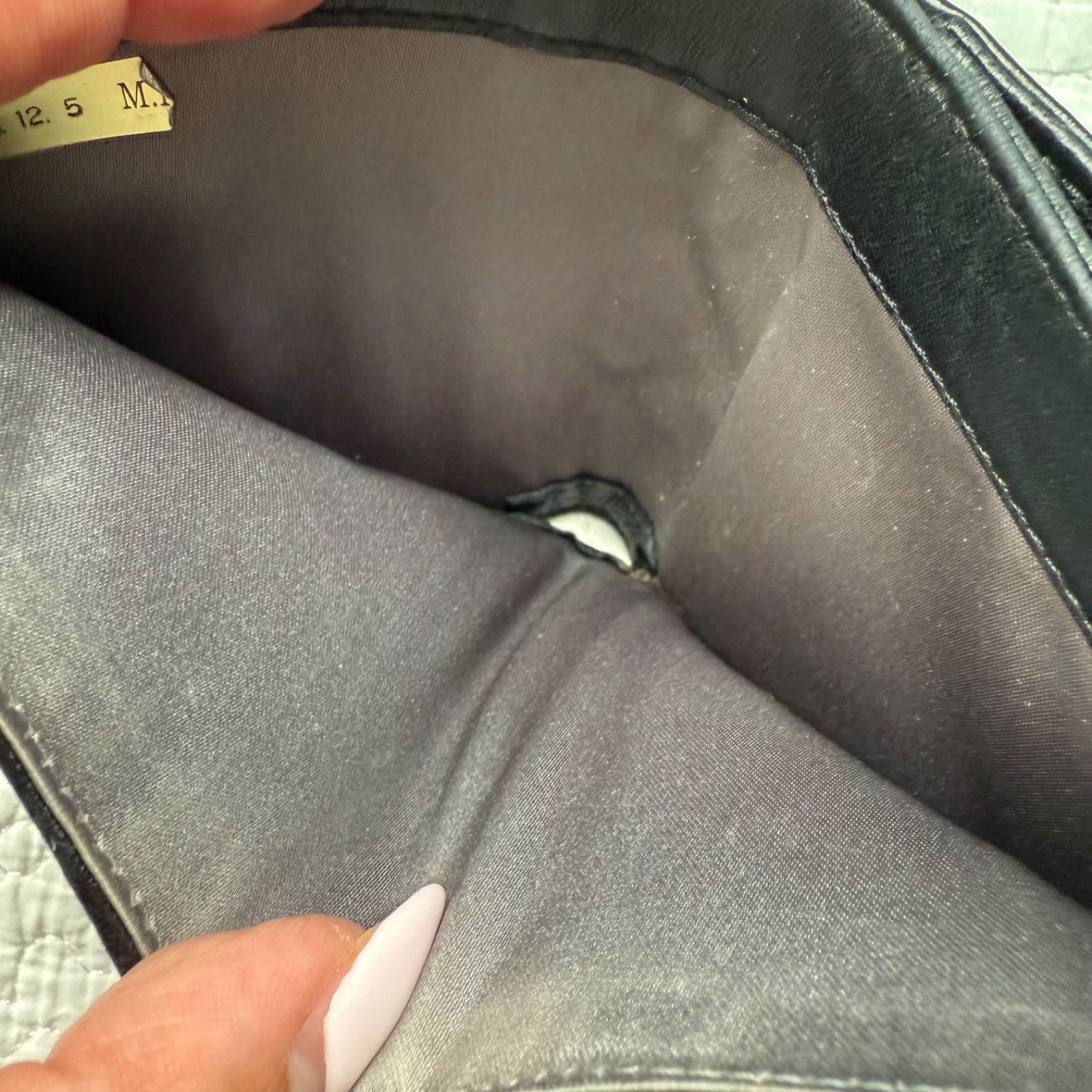 美品 希少 CHANEL シャネル アイコン Wホック 二つ折り財布 パテント 
