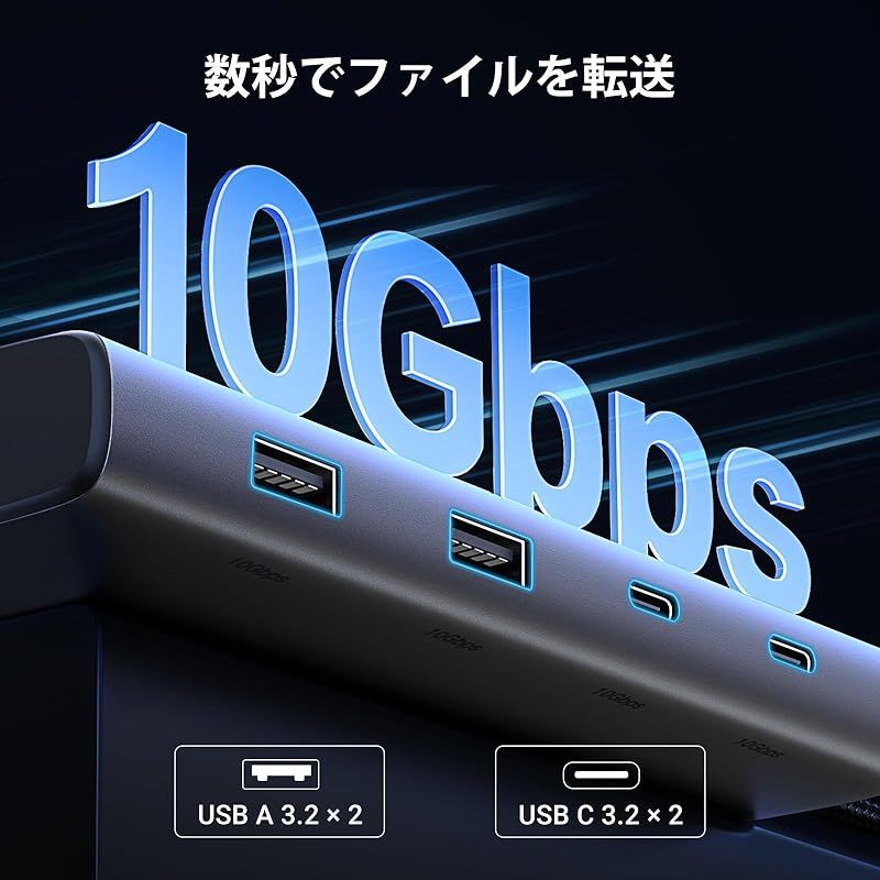 在庫限り】UGREEN Revodok 8 in 1 ベスト USB Cハブ 3画面出力