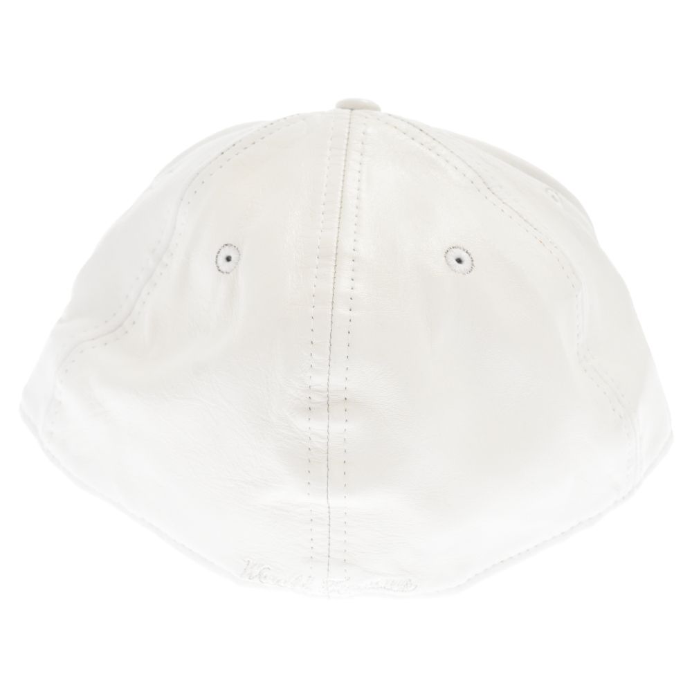 SUPREME シュプリーム 15AWNew Era Leather Box Logoニューエラ ボックスロゴ レザーキャップ 帽子 ホワイト