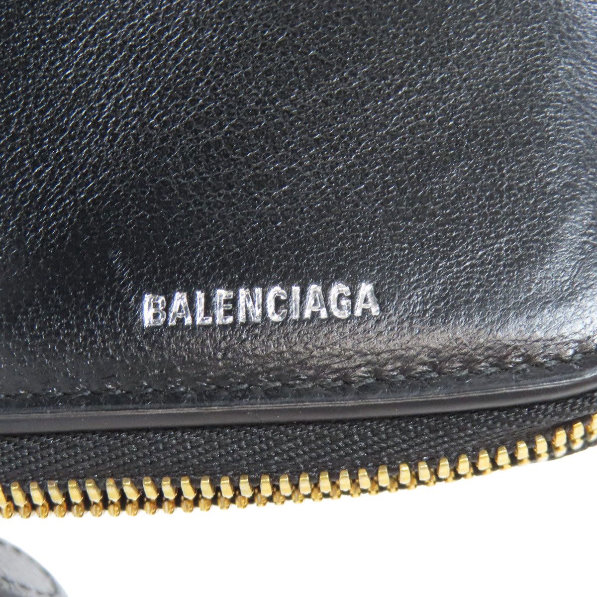 BALENCIAGA バレンシアガ 650871 ロゴ 二つ折り財布（小銭入れあり） レザー レディース [中古] - メルカリ