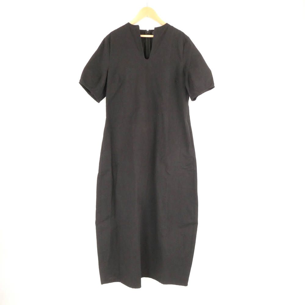 SINME シンメ S23SS-13 ワンピース M コットン他 リネン混 マキシ丈 Uネック バルーン レディース AU3519A60