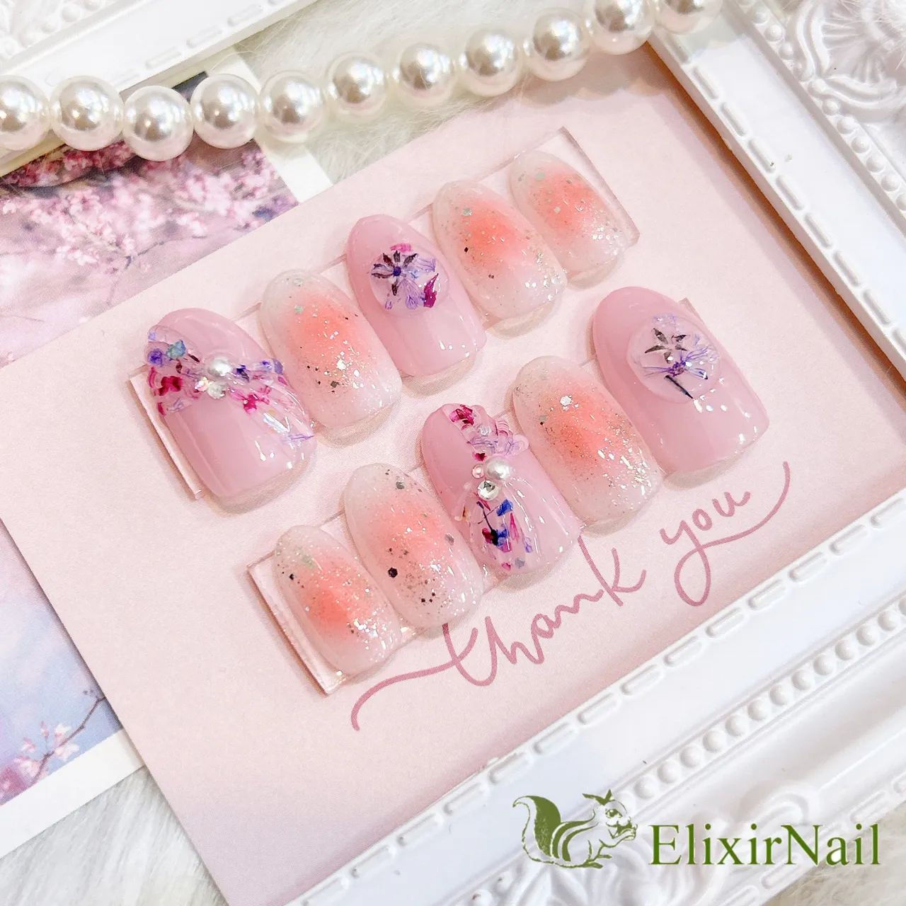 花ネイルチップ 3b0f7c62f267068c34323b6fb6770c