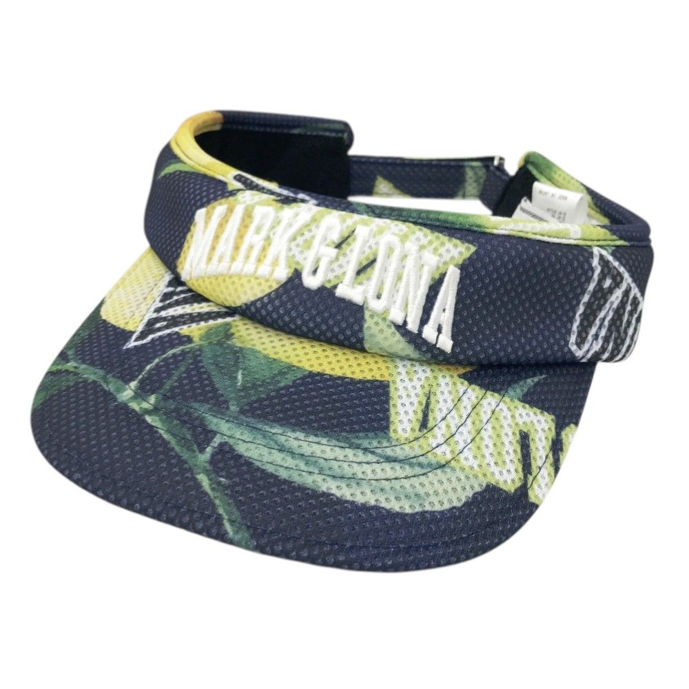 MARK-LONA マークアンドロナ サンバイザー レモン柄 ネイビー系 240101493418 ゴルフウェア ストスト