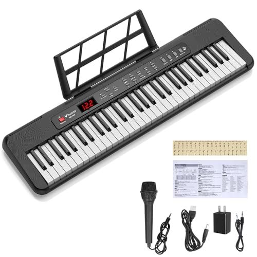 電子ピアノ 電子キーボード 61鍵盤 キーボード ピアノ 61鍵盤 60デモ曲 200音色 200リズム内蔵 電子キーボード LCDディスプレイ搭載 初心者 持ち運び 軽量 日本語で表記 2WAY給電 日本語取扱説明書mp