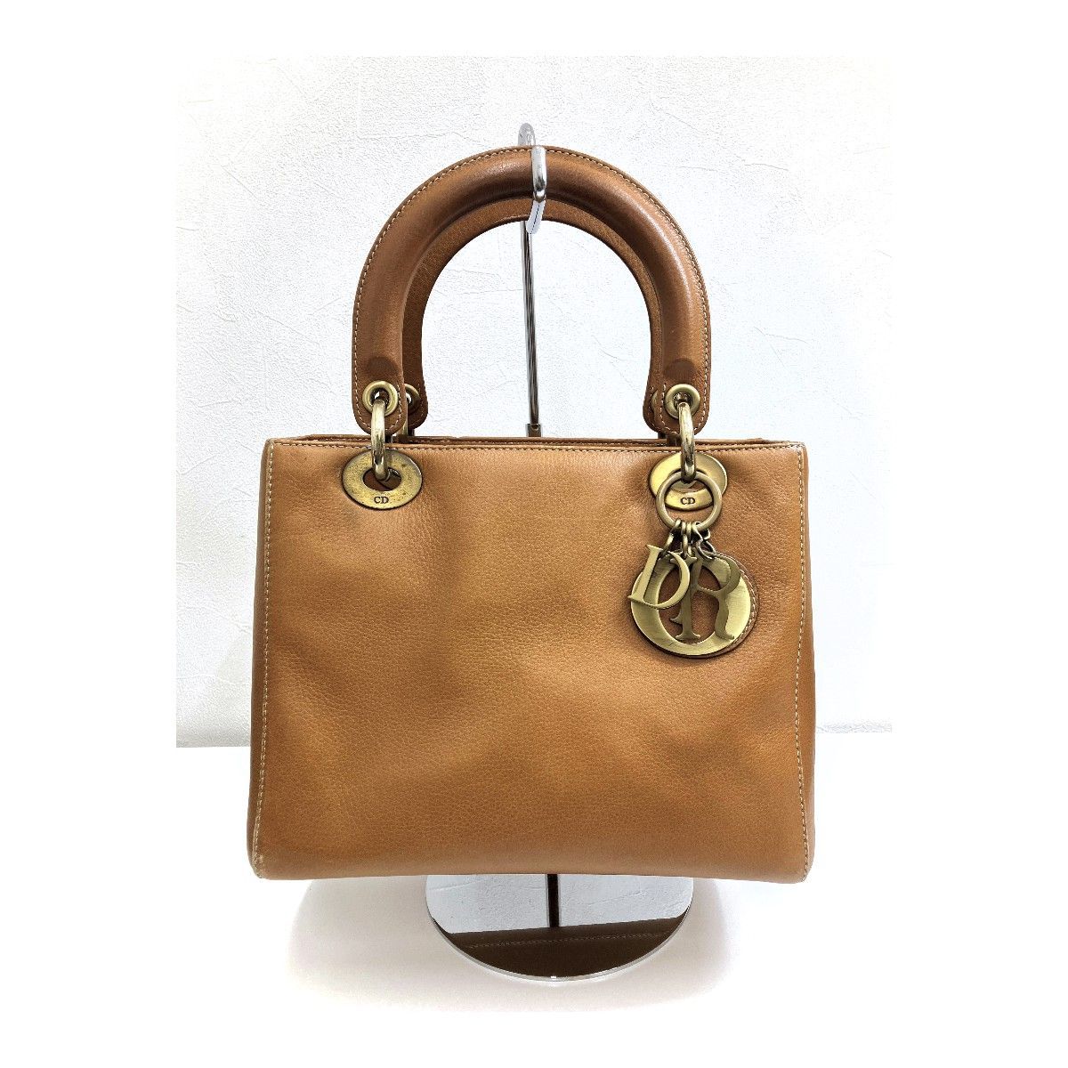 美品】DIOR クリスチャンディオール レディディオール キャメルレザー 