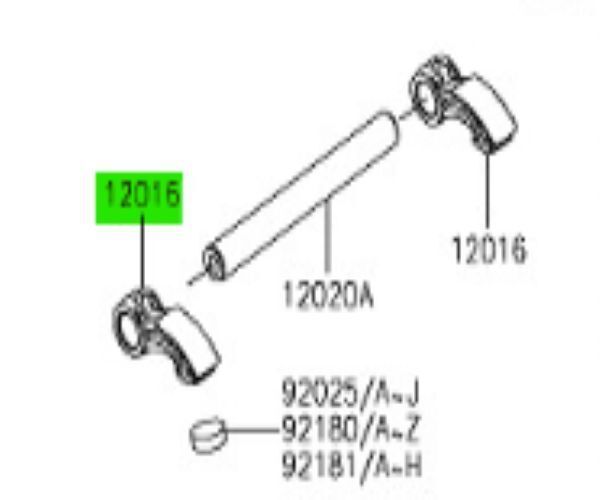 るんページ カワサキ KX250 ロッカーアーム Arm Rocker 12016-0726 KAWASAKI 純正