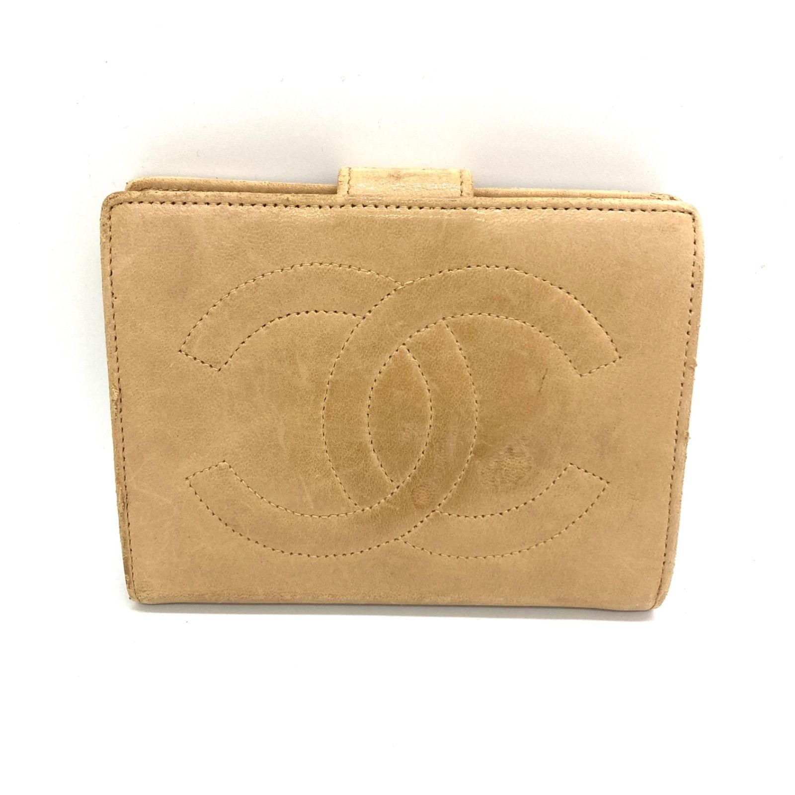 ◇CHANEL◇シャネル 二つ折り財布 ココマーク キャメルCHANEL