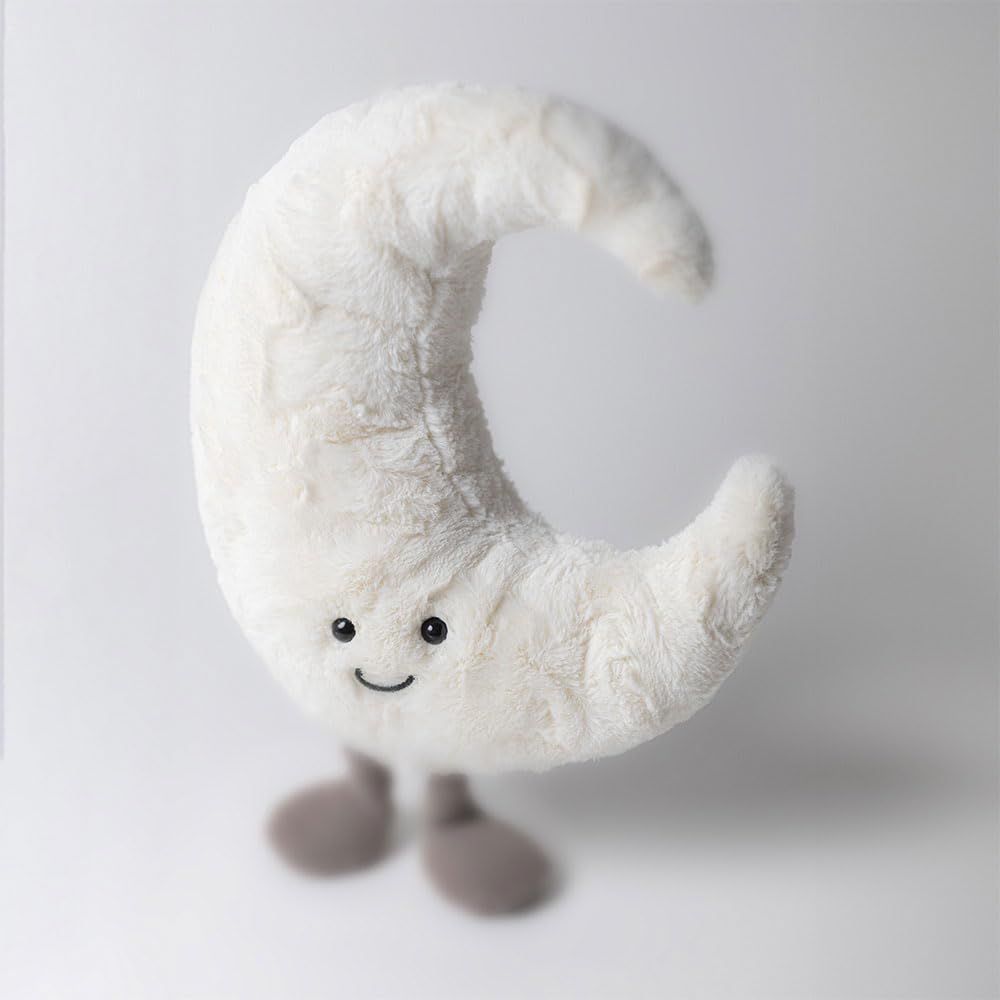 Amuseables 月型ぬいぐるみ Jellycat Amuseables 月のぬいぐるみ Mサイズ 10.5インチ - 月の