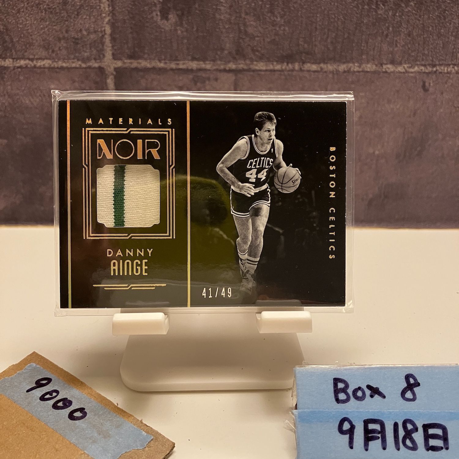 2016-17 Panini Noir Danny Ainge 41 49 Boston Celtics Game-Worn ジャージ カード