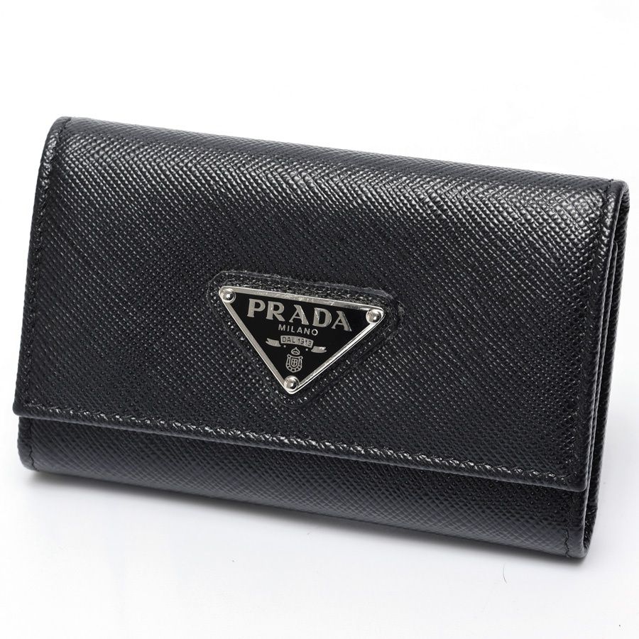 プラダ / PRADA サフィアーノ トライアングル キーケース 1PG004
