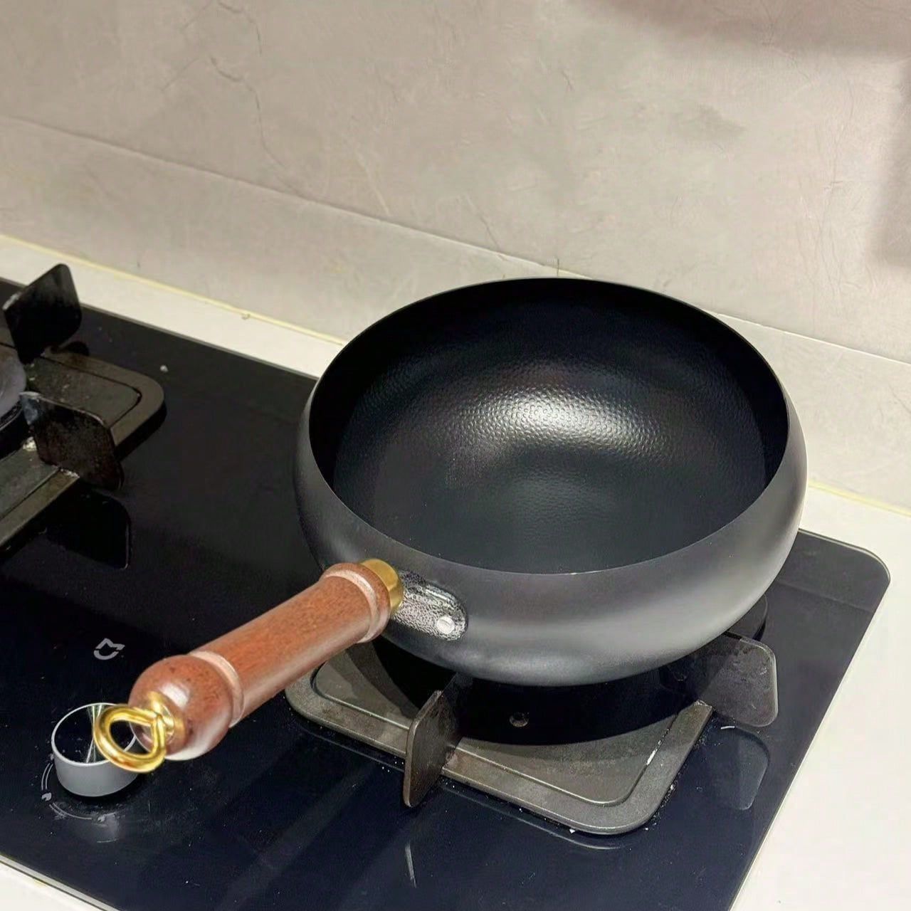 鉄製鍋 木製の蓋付き すき焼き鍋 木蓋付 IH対応 鉄製