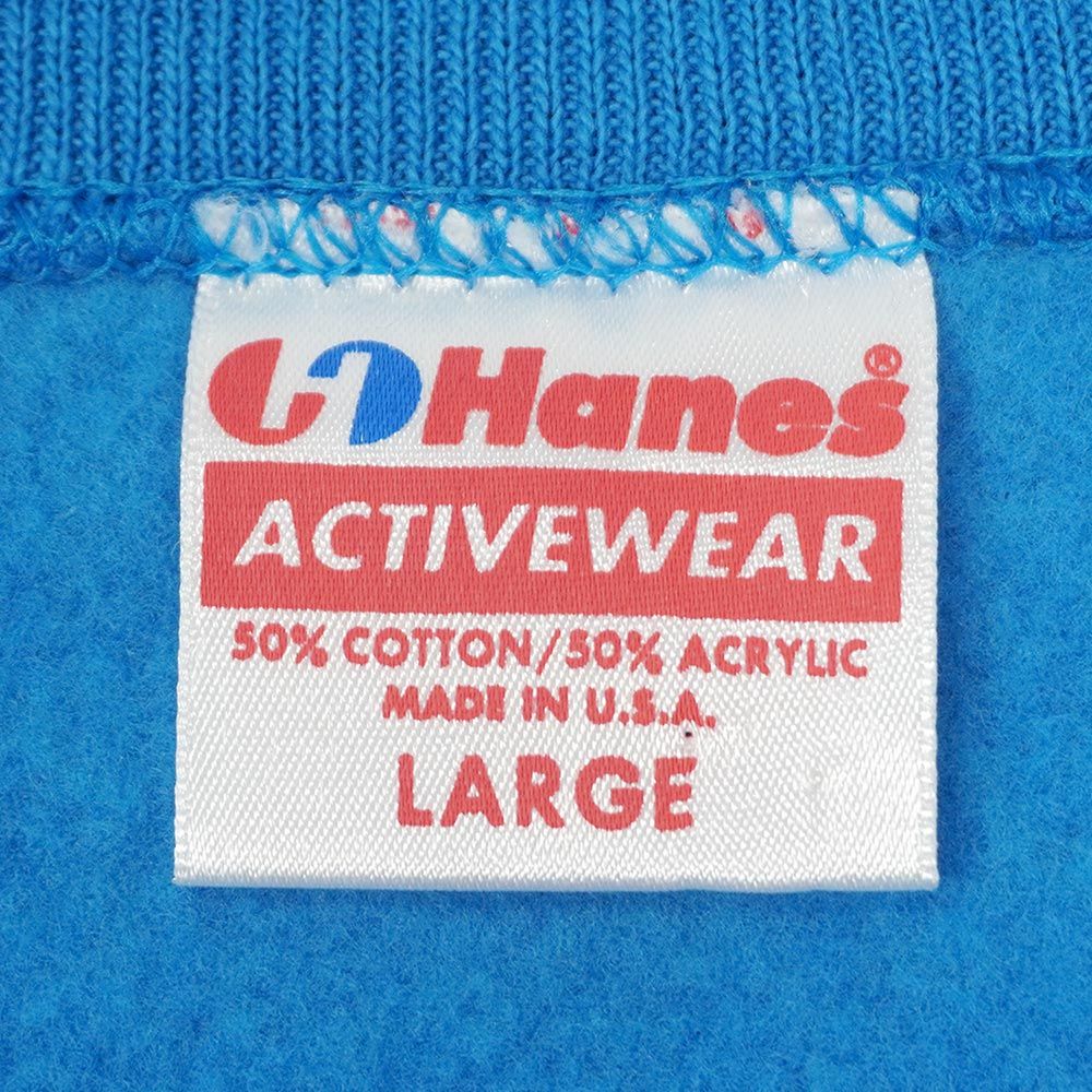 一目惚れする ヘインズ Hanes DEADSTOCK 90s 90年代 スウェット スウェットパンツ セットアップ アメリカ ヴィンテージ 古着 メンズ トレーナー パンツ ライトブルー 青 L 2025新作!