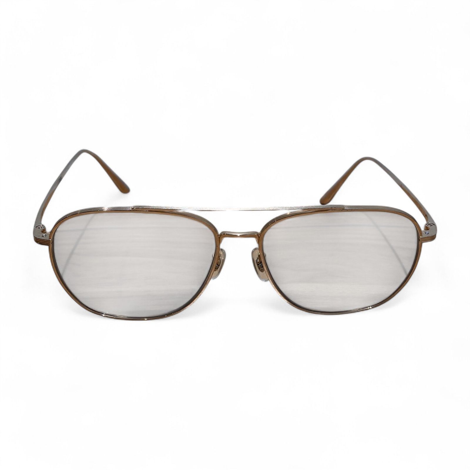 OLIVER PEOPLES オリバーピープルズ ×THE ROW ⑤ ELLERSTON 眼鏡 ユニセックス ゴールド 58 15 145