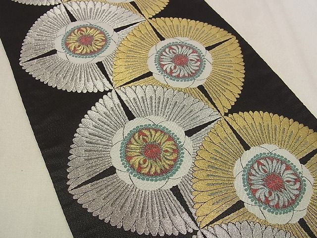 平和屋本店■最高級 人間国宝 北村武資 煌彩錦 六通柄袋帯 花尽くし 金銀糸 逸品2s9742 平和屋本店□最高級 人間国宝 北村武資 煌彩錦 六通柄袋帯 花尽くし 金