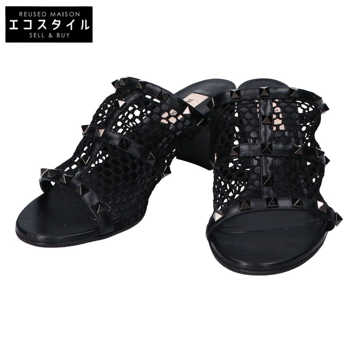 VALENTINO ヴァレンティノ ロックスタッズ メッシュ スライド