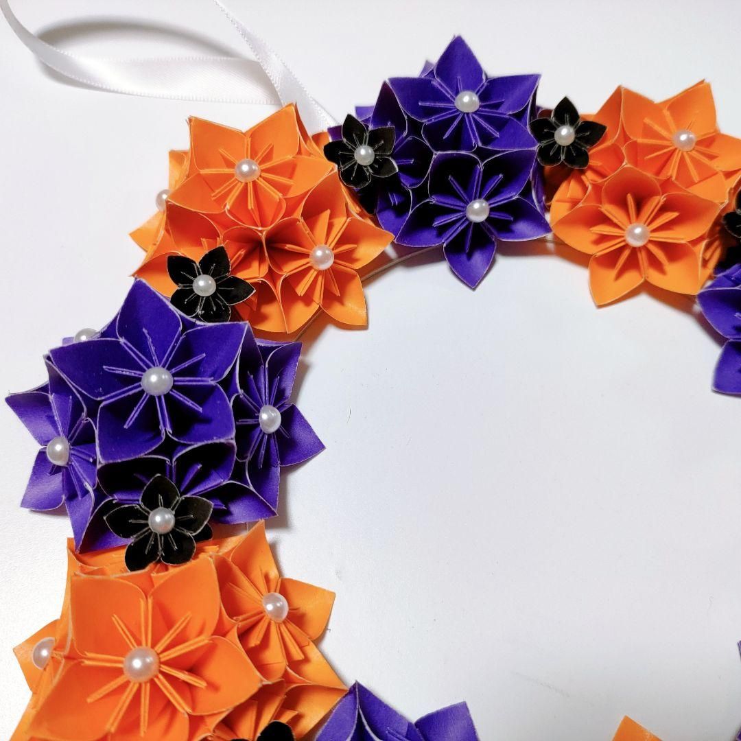 ハロウィンリースハンドメイド❤️　① ハロウィンリース ハンドメイドの通販 by ゆう's shop｜ラクマ