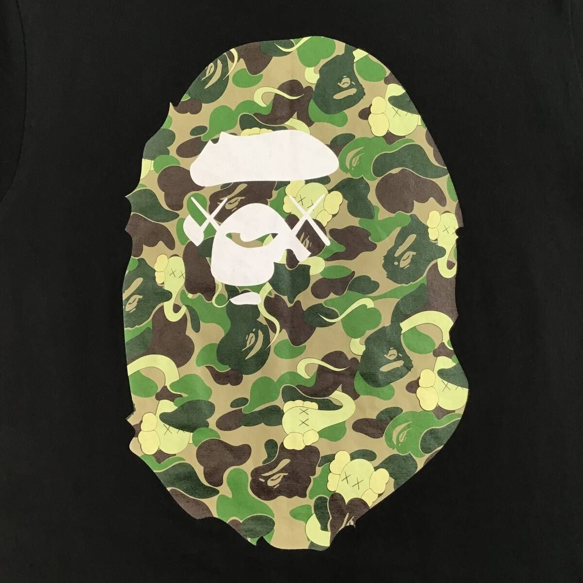 大人気希少アベイシングエイプKAWSワークシャツクラウドカモ総柄