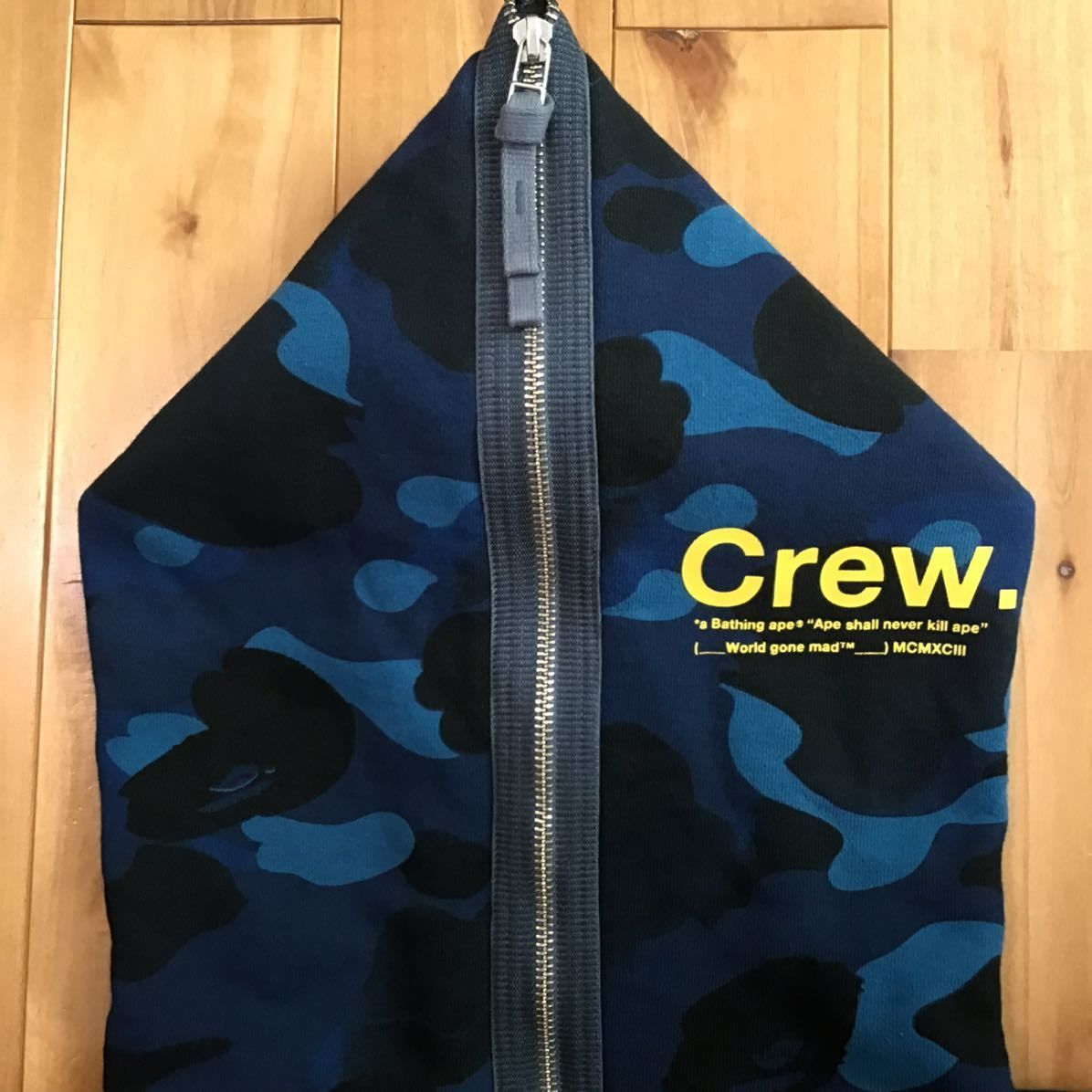 BAPE LOGO Blue camo フルジップ パーカー Lサイズ a bathing