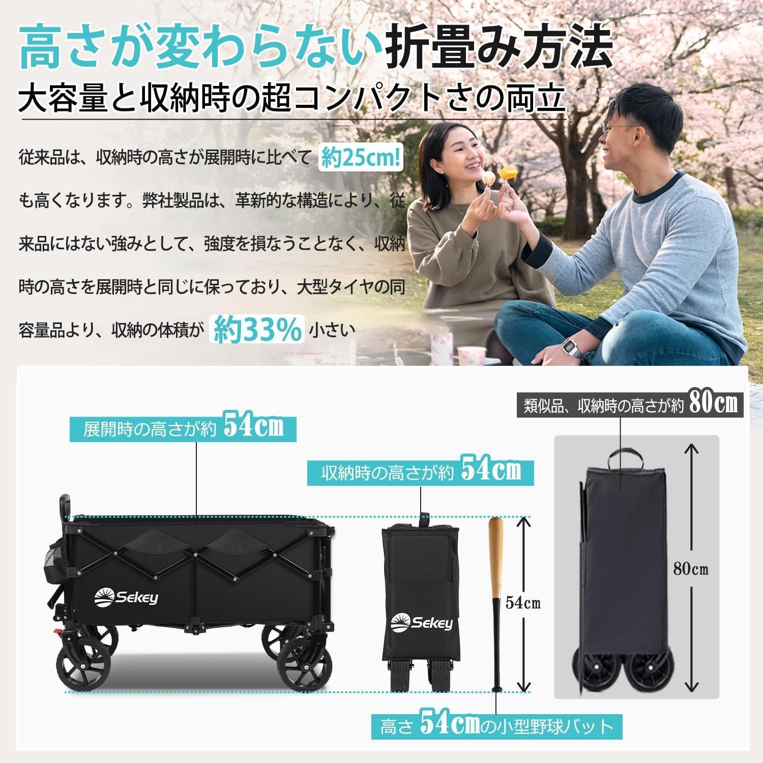 キャンプカート後ろ開け 長物対応　 大容量240L 楽天市場】【P10倍に加えて10％オフクーポンも配布中】Sekey