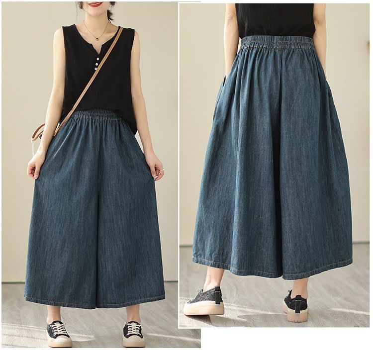 大きいサイズ レディース ガウチョ　パンツ　デニム　春夏 秋 新品 スカーチョ 楽天市場】ワイドパンツ デニム レディース ガウチョパンツ