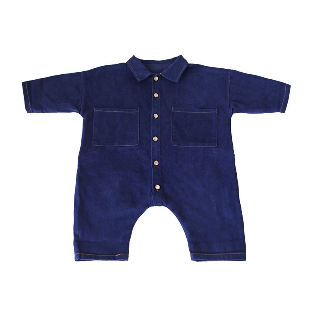 ブルー  100cm  カバーオール 韓国風 pmyoba004 カバーオール キッズ 子供服 オーバーオール 繋ぎ サロペット つなぎ 普段着 長袖 ポケット ボタン ゆったり カジュアル かわいい 女の子 子供 子ど