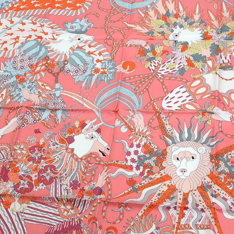 HERMES カレ 90 Le Sacre des Saisons 四季の祭典 エルメス カレ90 Le Sacre des Saisons 四季の祭典 シルク