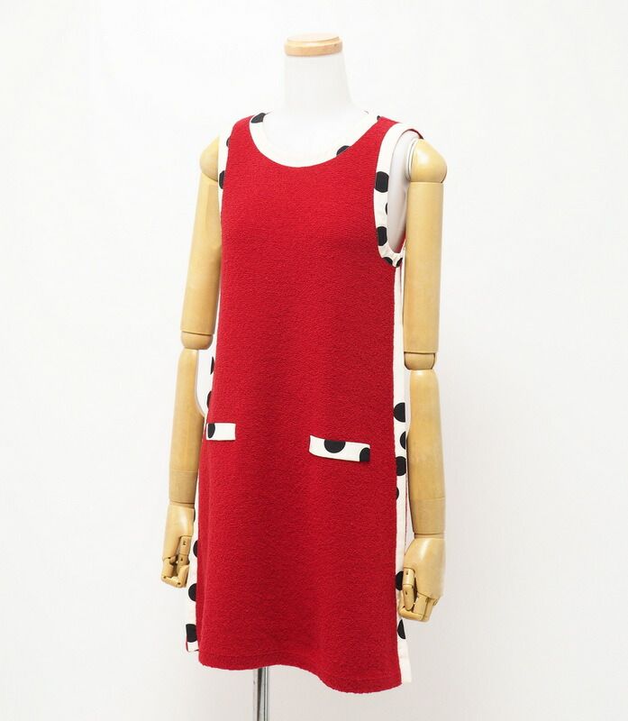 MOSCHINO イタリア製シルク100% ノースリーブワンピースドレス