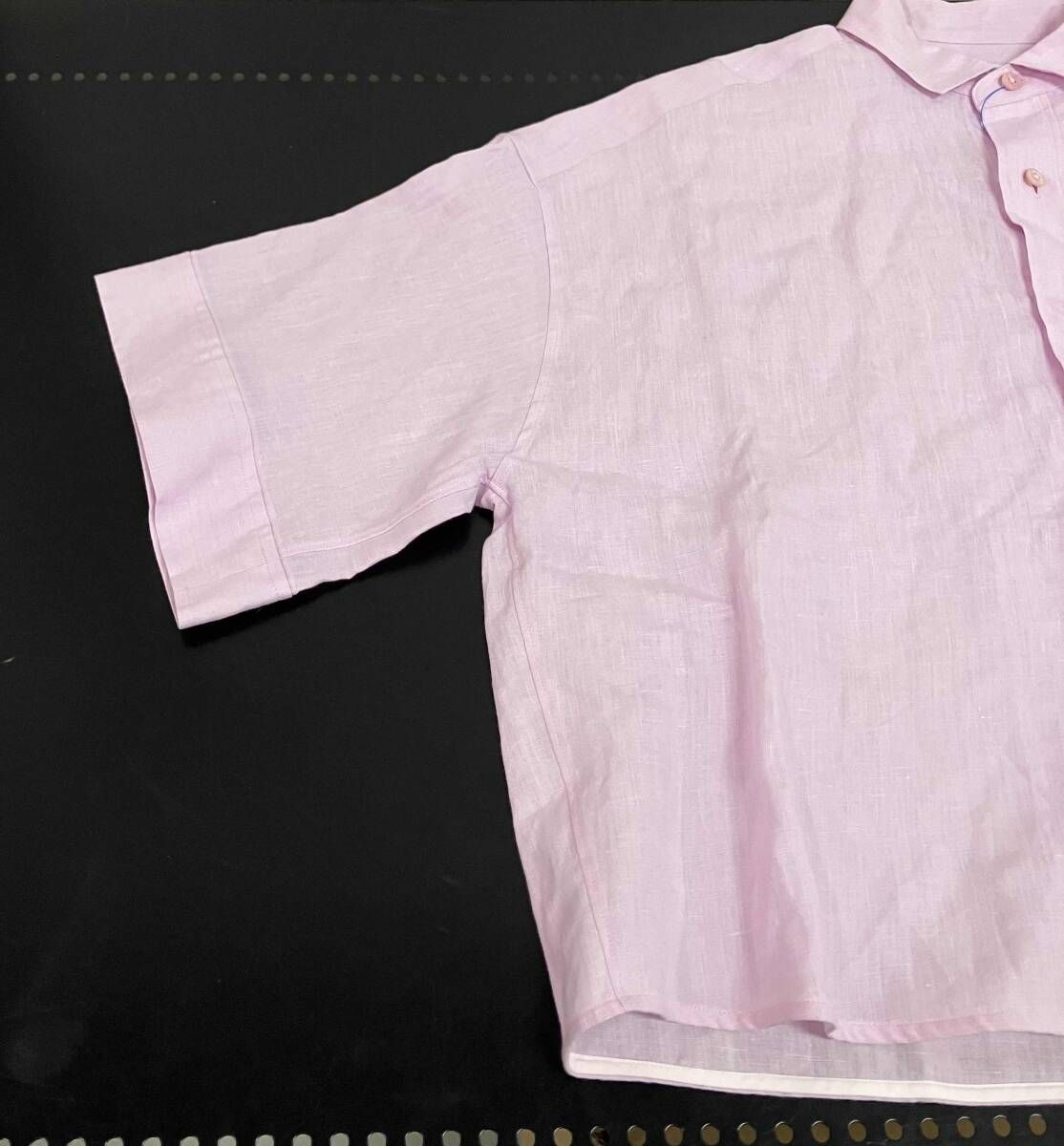 スピックアンドスパンTICCA 別注リネン半袖エンブロイダイリーシャツ