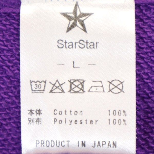 新品 スウェットパーカー リップナイロンポケット L Star Star Re:MODEL 灰 紫 メンズ 【200223】
