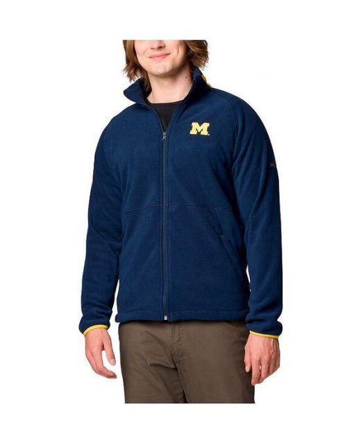 【送料無料】 コロンビア メンズ ジャケット・ブルゾン アウター Men's Navy Michigan Wolverines Big Tall Flanker IV Fleece Raglan Full-Zip Jacket Navy