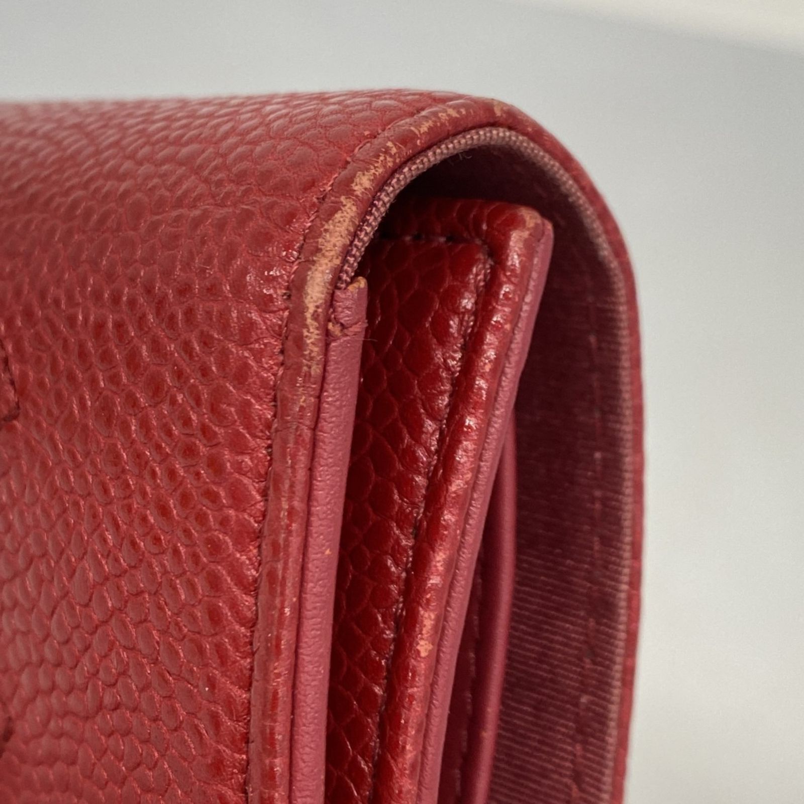 シャネル(Chanel) シャネル キーケース キャビアスキン レッド