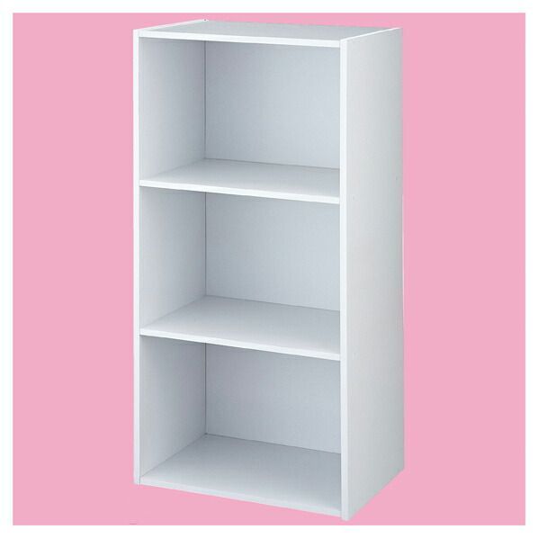 カラーボックス 3段 ホワイト  61-759-56-1