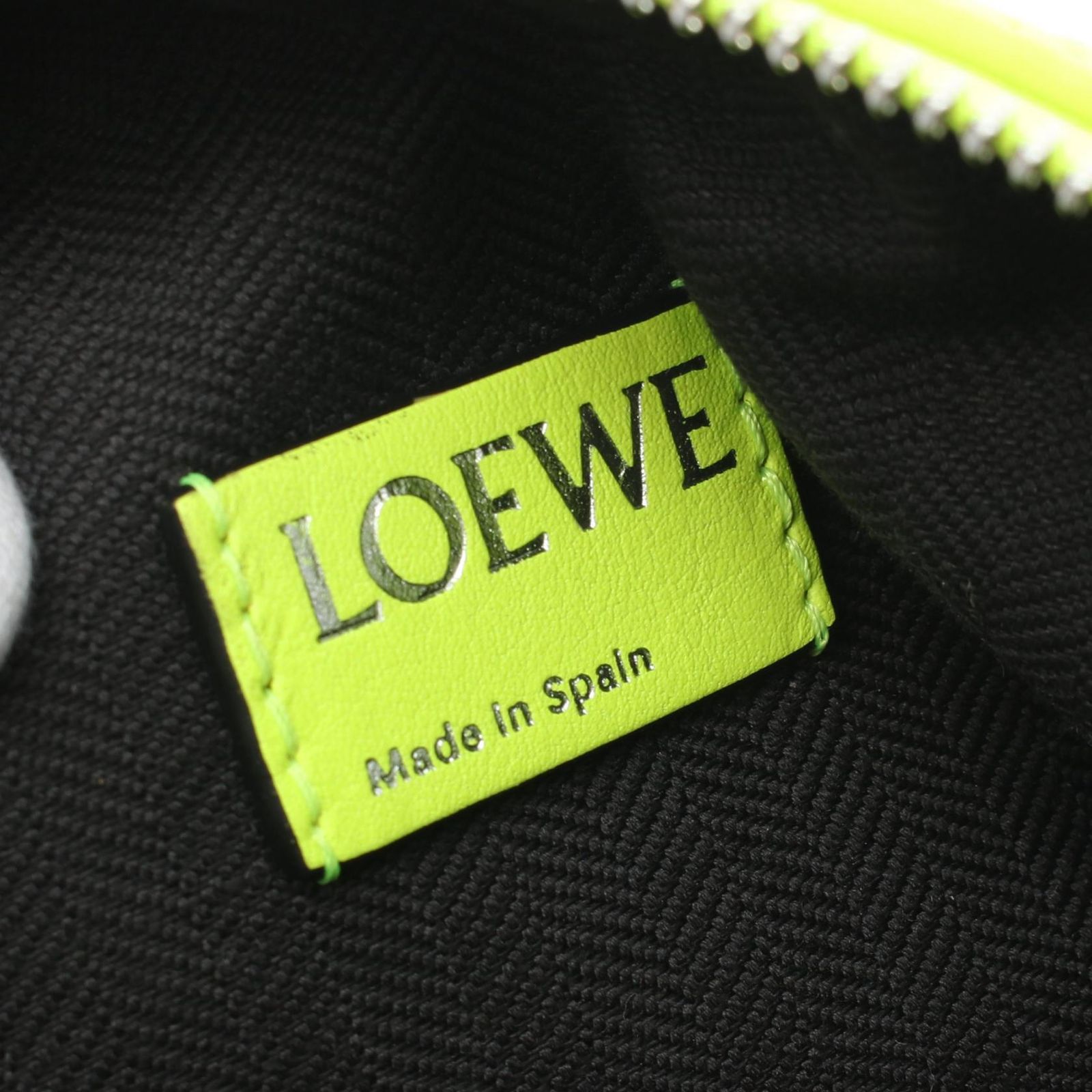 ロエベ LOEWE ハンドバッグ アナグラム キュービィ ブラック/ネオン