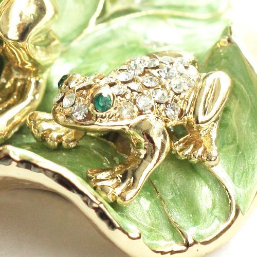 230 王冠カエル（返る）ジュエリーボックス かえる カエル 蛙