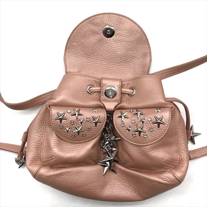 良品 JIMMY CHOO ジミーチュウ スター スタッズ レザ－ ミニ