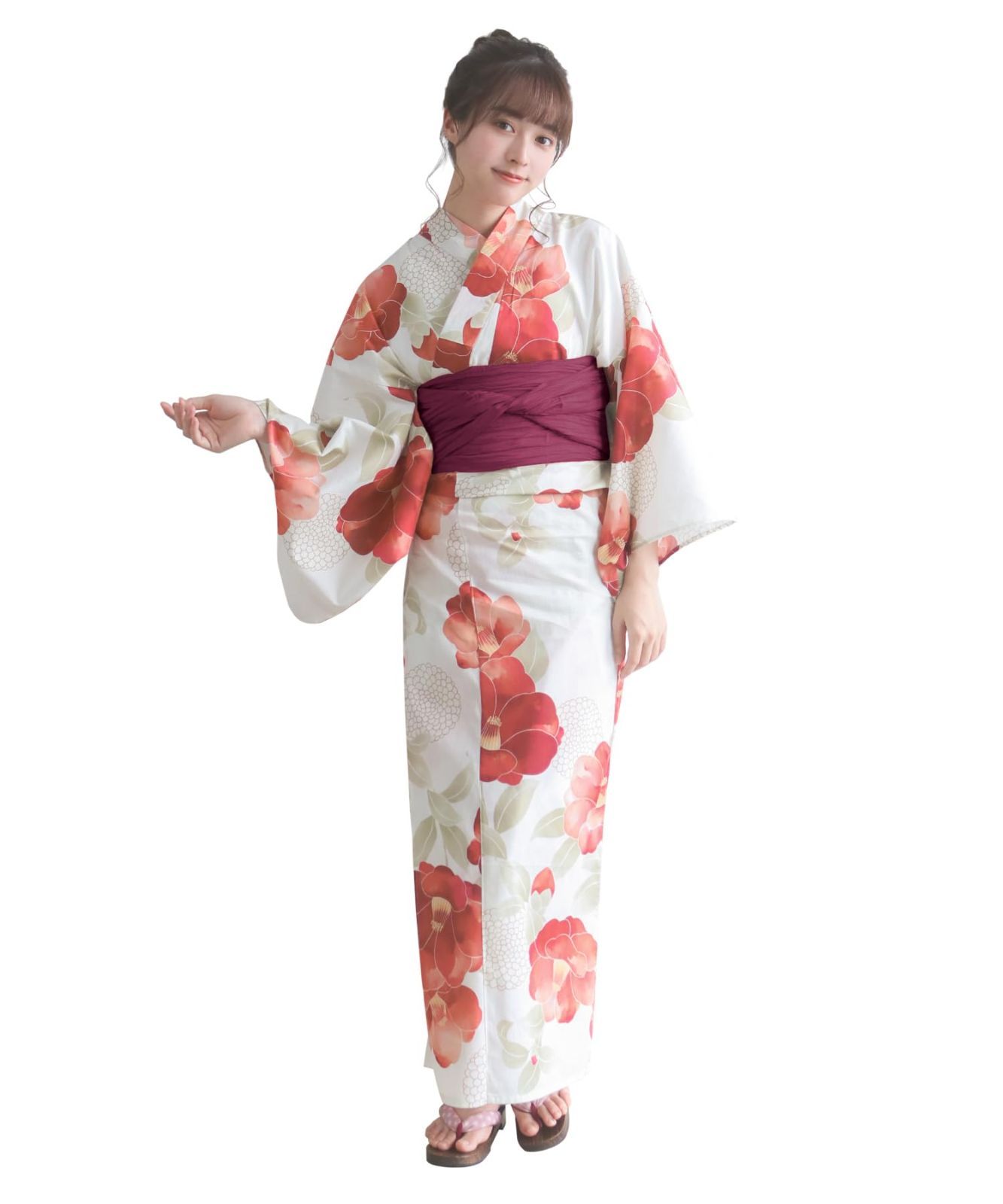 Size:Free Size_Color:11.初恋椿 [KYOETSU] [キョウエツ] 浴衣