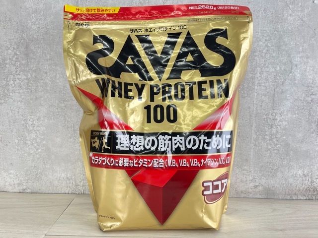 新品 ザバス SAVAS ホエイプロテイン100 ココア味 2520ｇ120食分