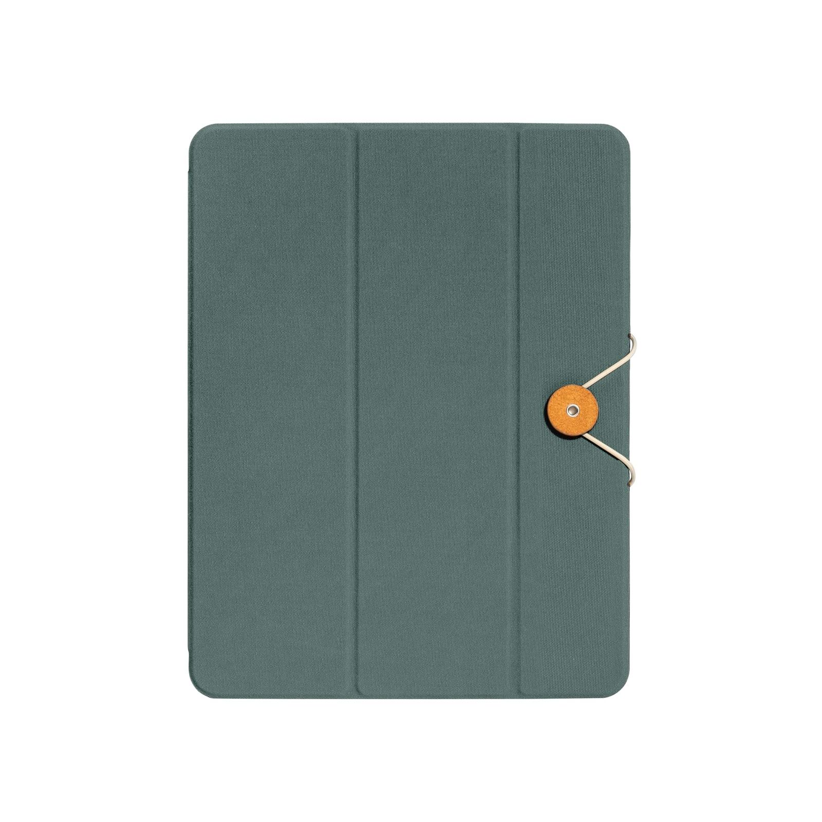 M2 iPad 11インチ Air Pro リサイクル素材で作られた折りたたみ式スタンドとカバー iPad - 11インチ Folio iPad W.F.A M2に対応し 簡単な磁気取り付け ボタン＆ストリングデザインがあります スレートグリーン ネ